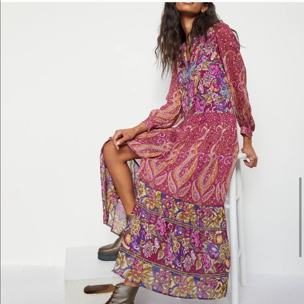 New Anthropology Nikole Maxi Shirtdress